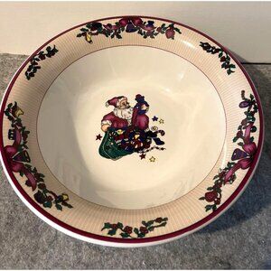 Vintage Gei Design Christmas Santa Serving Bowl 9.5 "  # 2048